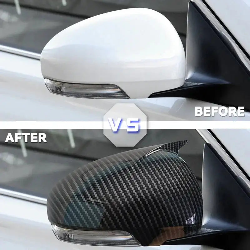 Carbon Look Wing Side Rearview Car Mirrors Wing Side Mirror Cover Cap for Toyota Mark X Reiz 2010 - 2016