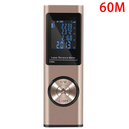 40M/60M Mini Smart Laser Distance Meter &ndash; USB Rechargeable Gold 60m