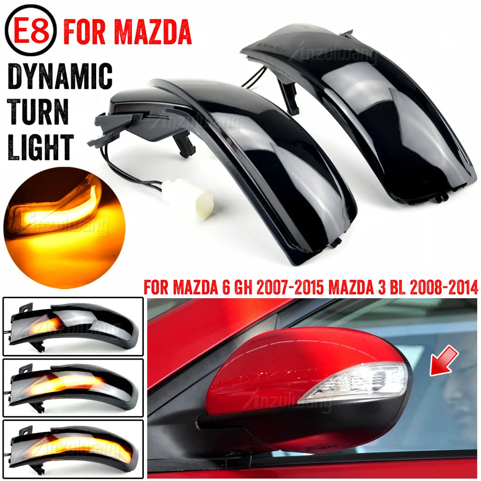 Luces de Señal de Giro LED Dinámicas para Mazda 3 BL Mazda 6 GH