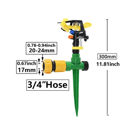 360 Degree Rotating Jet Sprinklers | Double Outlet Rocker Nozzles for Efficient Garden Irrigation E