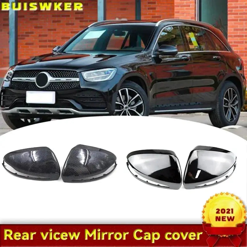 ABS Horns Rearview Mirror Frame Cover Trim For Mercedes Benz C W205 E W213 S class W222 GLC X253 GLB Left hand drive by InterCyprus Trading Ltd