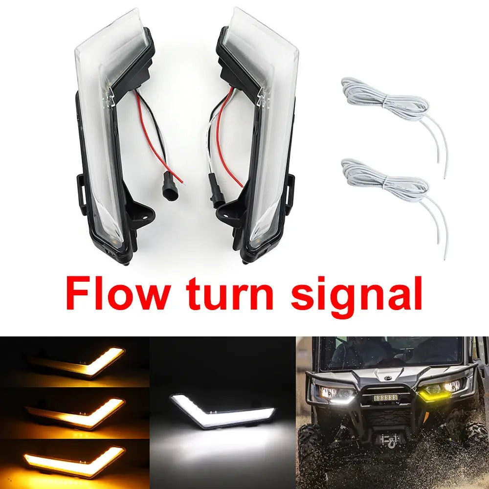 Front LED Signature Lights Turn Signal Light for Can-Am Defender & Defender Max 2020+ / Commander Max 2021+ by InterCyprus Trading Ltd