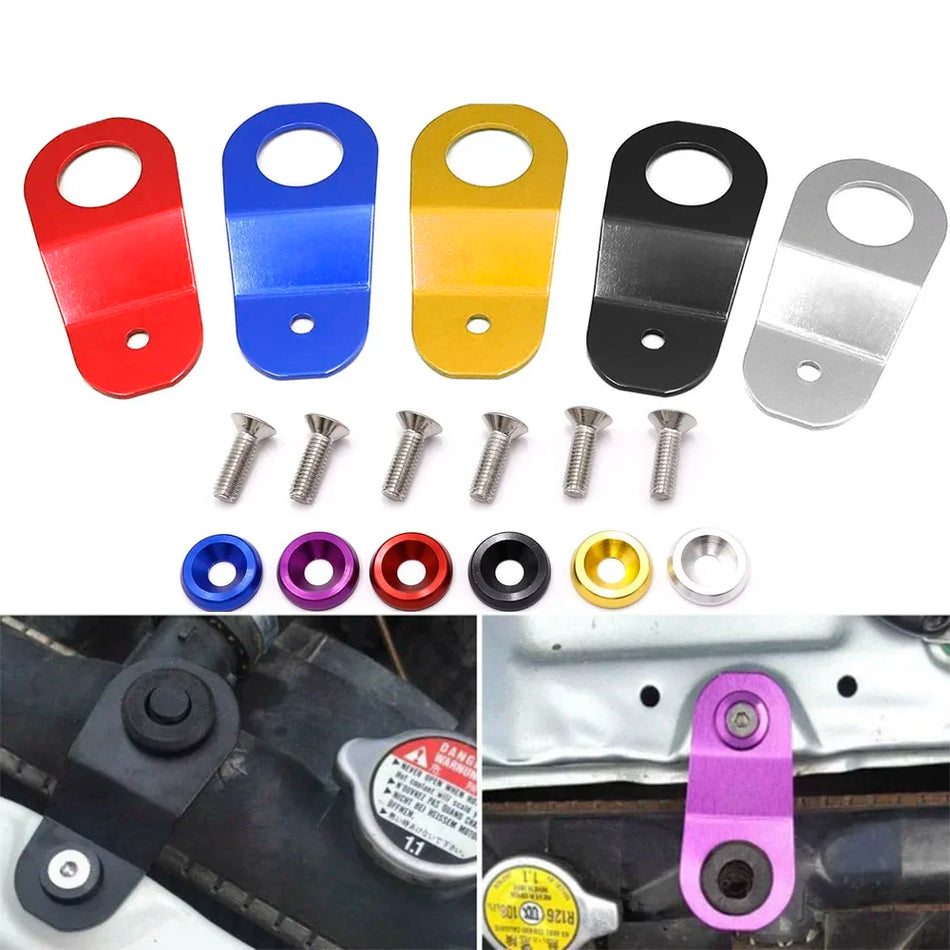 Radiatoriaus laikiklis aliuminio Honda Civic EK 96-00 raudonas, purpurinis arba žalias, lengvas dizainas