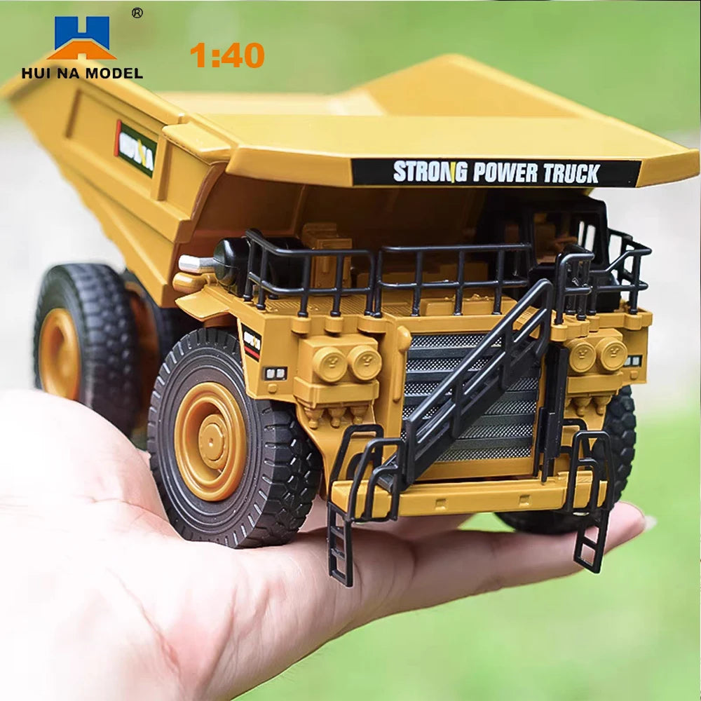 Huina 1/40 Scale Dumper Metal Model 1912 &ndash; Durable Diecast Engineering Vehicle for Kids