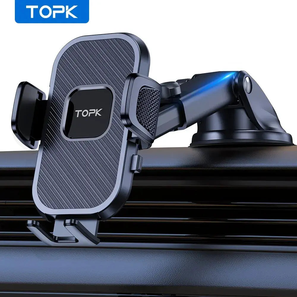 TOPK Car Phone Holder Gravity Stand for iPhone Xiaomi Samsung Car Mobile Support for Dashboard Windshield Air Vent Phone Mount by InterCyprus Trading Ltd