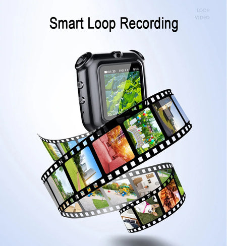 V9 Mini Clip Necklace Camera 1080P with Display &amp; Audio Recording