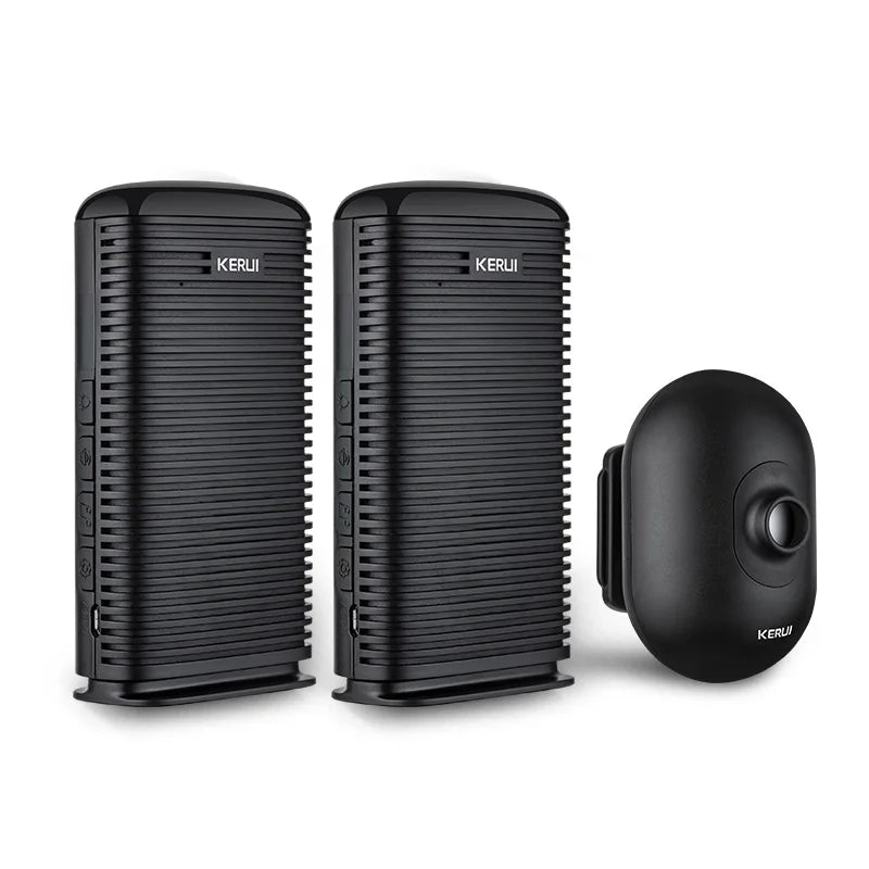 KERUI DW9 Garage Alarm Wireless Driveway Welcome Burglar Alarm Waterproof Outdoor PIR Motion Sensor Detector Security Protection 2 alarm 1 sensor / AU Plug