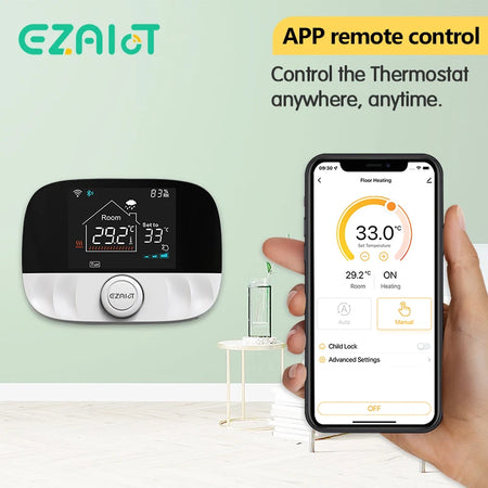 Wireless Thermostat For Gas Boiler Tuya RF433 &ndash; Alexa Ready