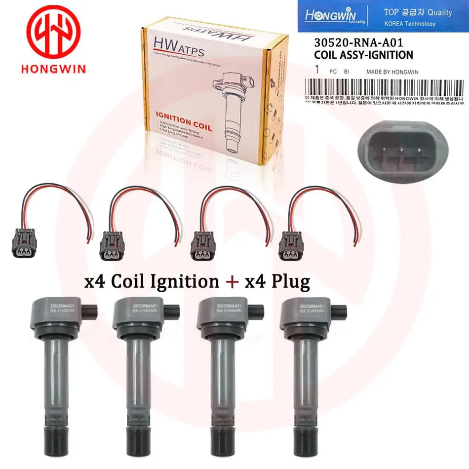 Bobinas de Ignição com Fios de Núcleo de Cobre para Honda Civic 2006-2011 1.8L