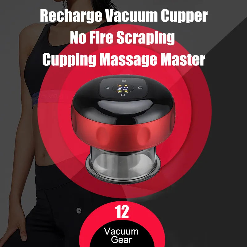 🟠 aieque recharge Electric Vacuum Couping Thpping Set Scoring Scraping Massage Guasha Беспроводное похудение