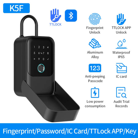 Waterproof Key Safe TTlock Tuya &ndash; Remote App Unlock KB5F-TTLOCK