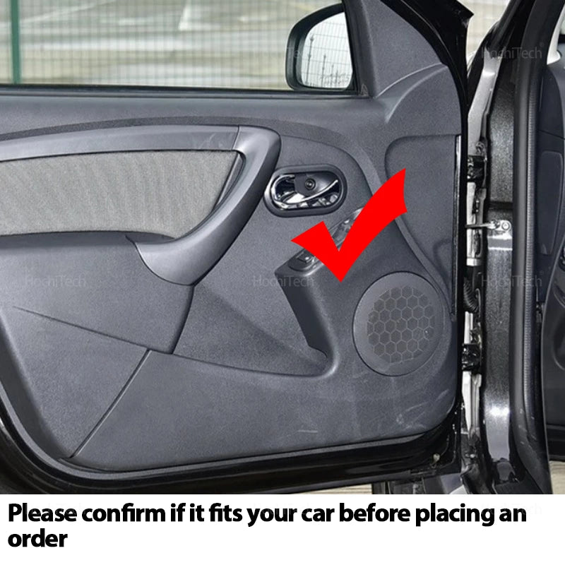 Maniglia Interna Porta Nero Cromo per Renault Sandero Logan Duster 12-16
