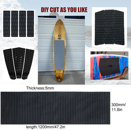 120x30cm EVA Surfboard Traction Pad &ndash; Non Slip Diamond Grip