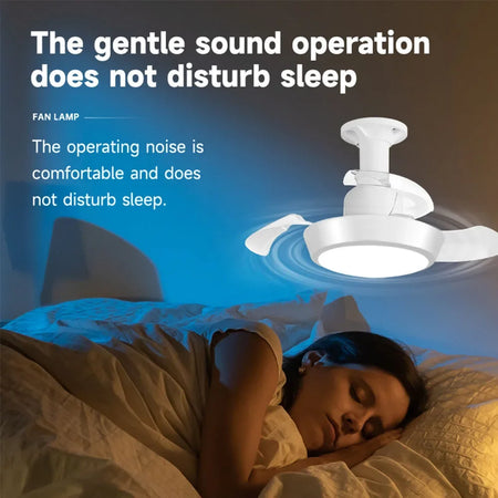Ceiling Fan Light 48W - Three Lighting Modes And Quiet Motor