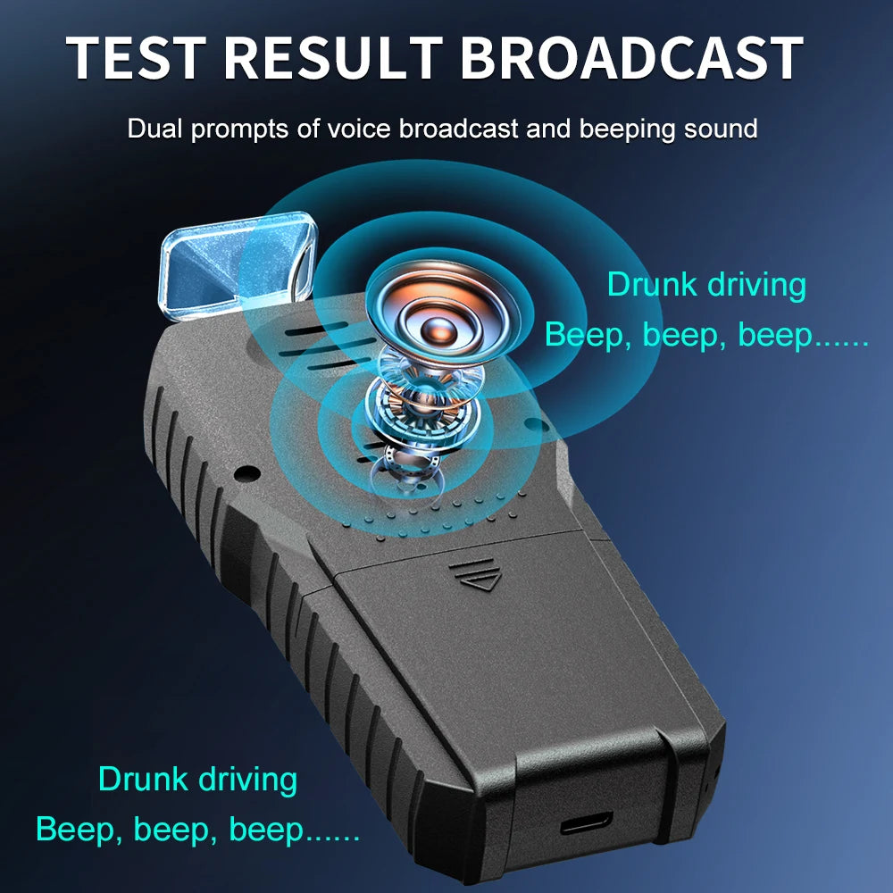 LCD Display Alcohol Tester &ndash; Voice Broadcast Enabled