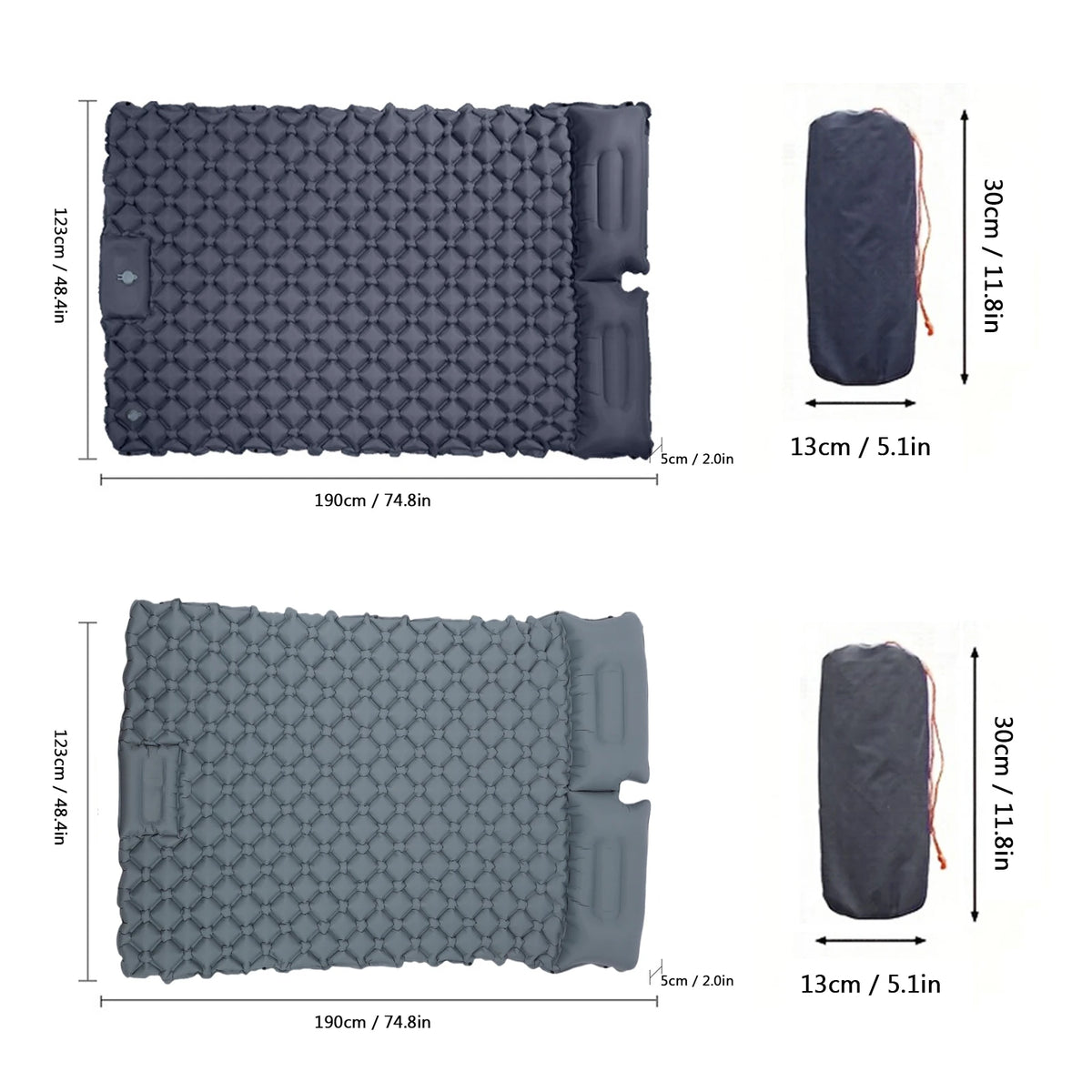 Sleeping Pad For Camping 2 Person Double &ndash; Ultra Lightweight