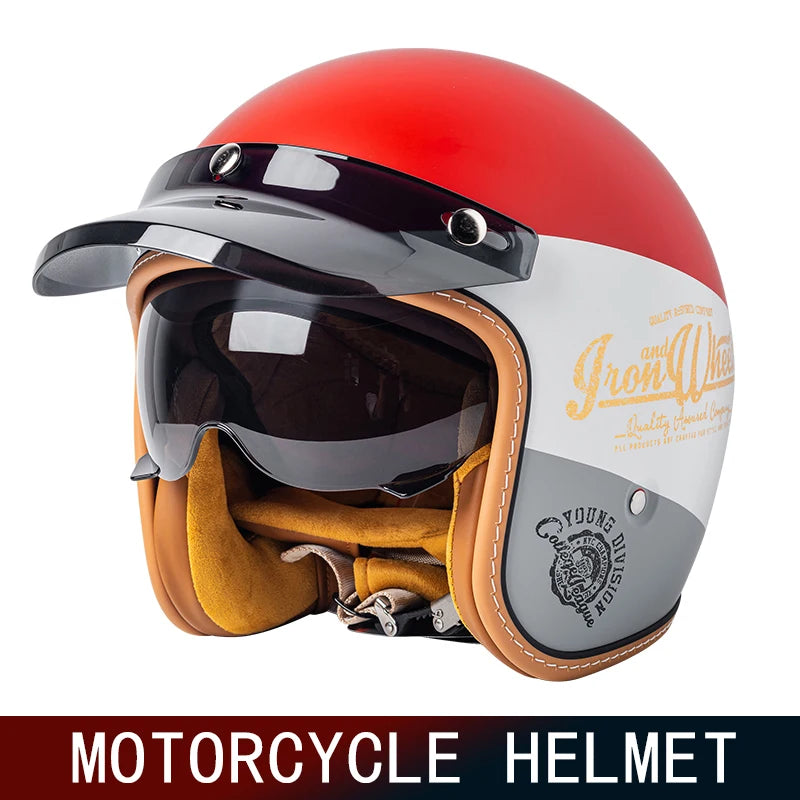 Three-Quarters Retro Open Face Helmet &ndash; Ultra Lightweight