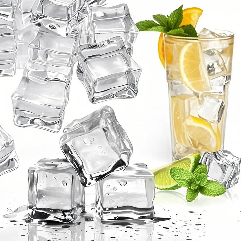 Clear Acrylic Fake Ice Cubes for Photography &amp; Decoration 30mm-25Pcs