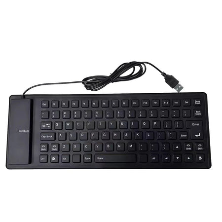 Portable Mini Keyboard 85 Keys &ndash; Foldable USB Keyboard black