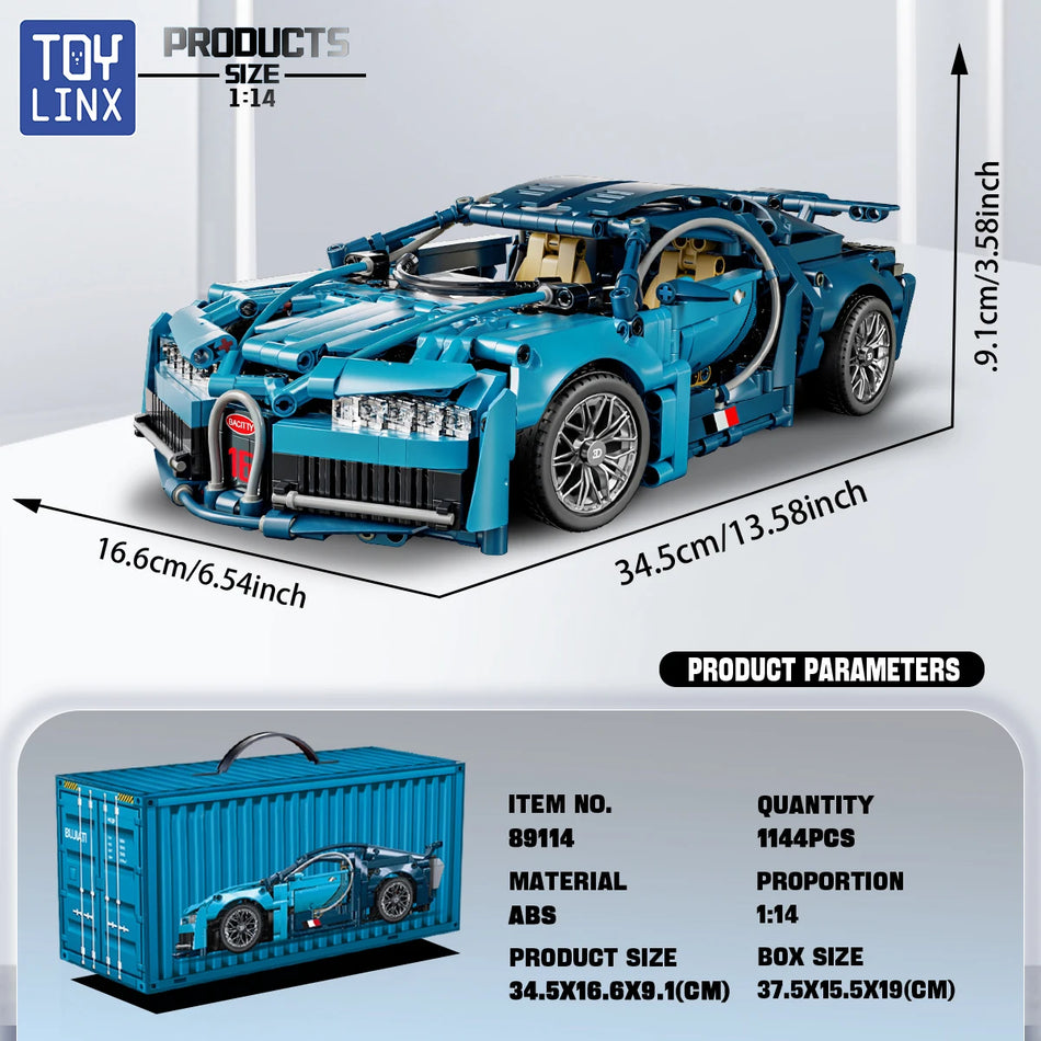 ToylinX 1 to 14 Supercar Building Block Kit Power Group