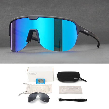 ELICIT MTB Sunglasses &ndash; UV400 Protection and Anti-Fog Design 10(with 3 lenses)