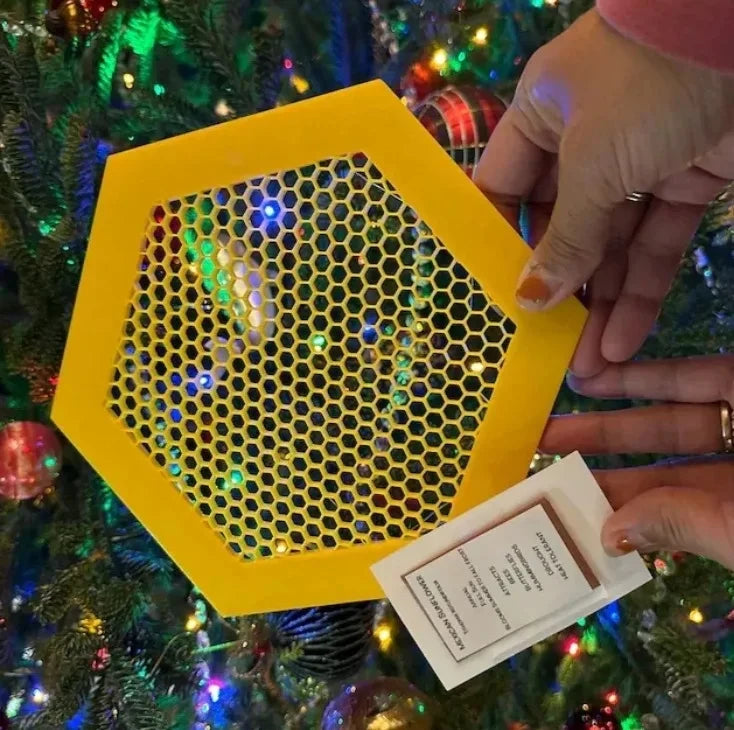 Floating Bee Island Waterer - Hexagonal Drinker Tray Yellow / CHINA