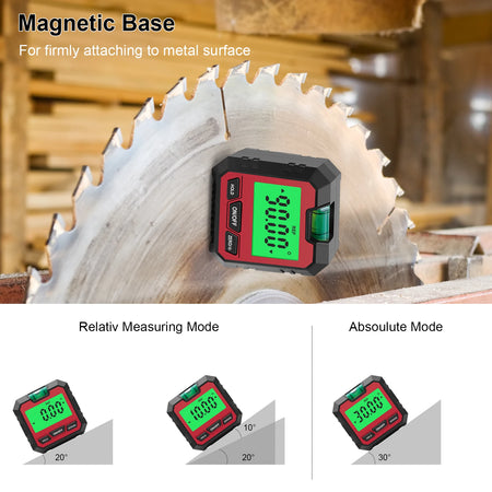 Digital Protractor 4x90 Inclinometer &ndash; Backlight Display