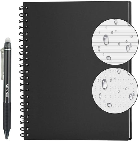 Smart Reusable Notebook A4 A5 A6 - Erasable, Wirebound &amp; Eco-Friendly A4-Dot lined Black / CHINA