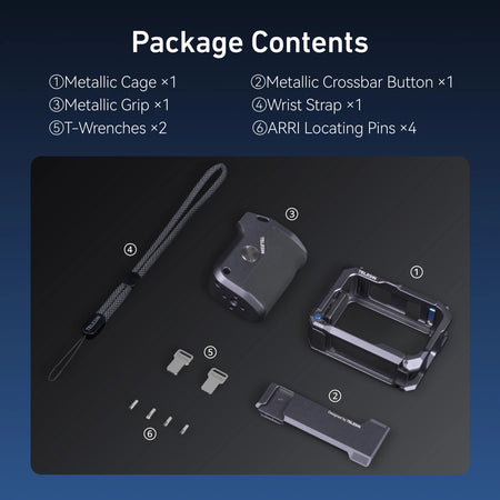 TELESIN StreetGrip Kit For GoPro HERO 9-13 &ndash; Aluminum Cage Grip Rabbit Cage Set