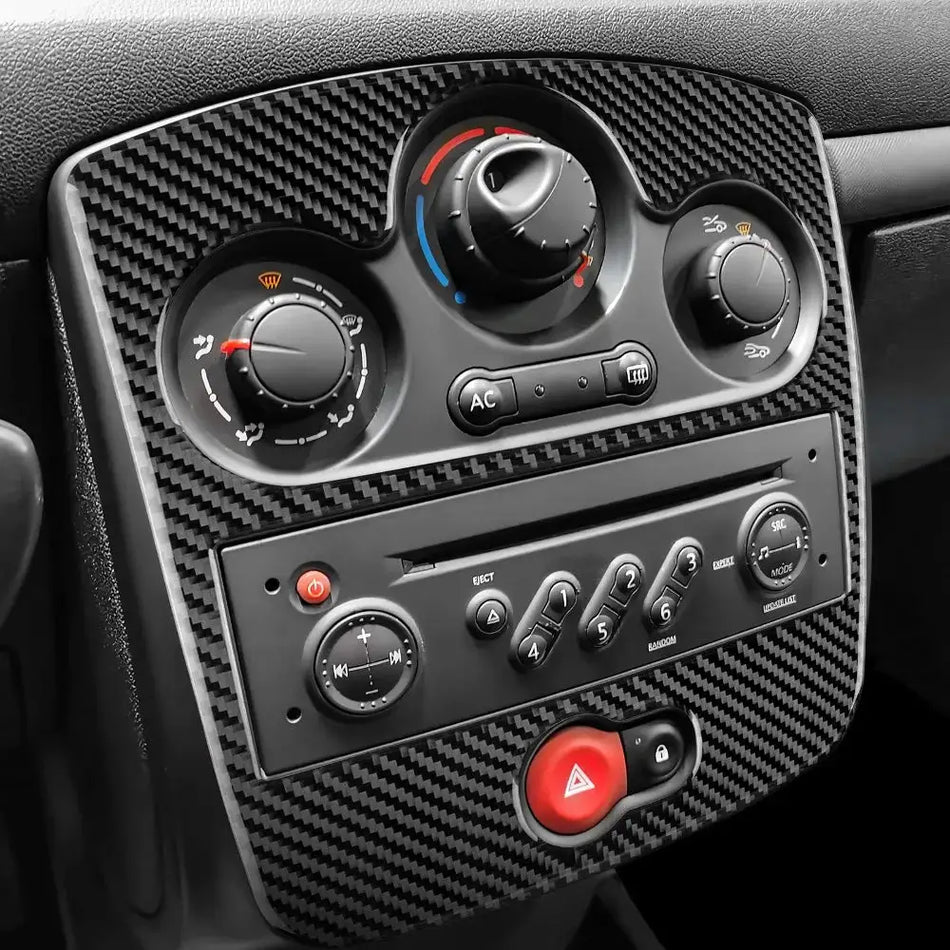 Carbon Fiber Center Console Trim for Renault Clio MK3 2006-2012 by InterCyprus Trading Ltd