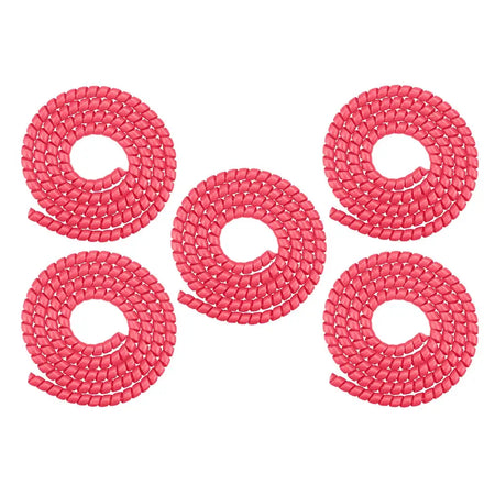 1.3m Spiral Cable Protector For M365 Pro 2 And Bicycles 5Pcs Pink