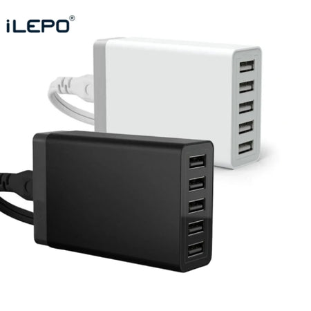5 Ports USB Charger Desktop Station 40W &ndash; Fast Charge US Plug / Black
