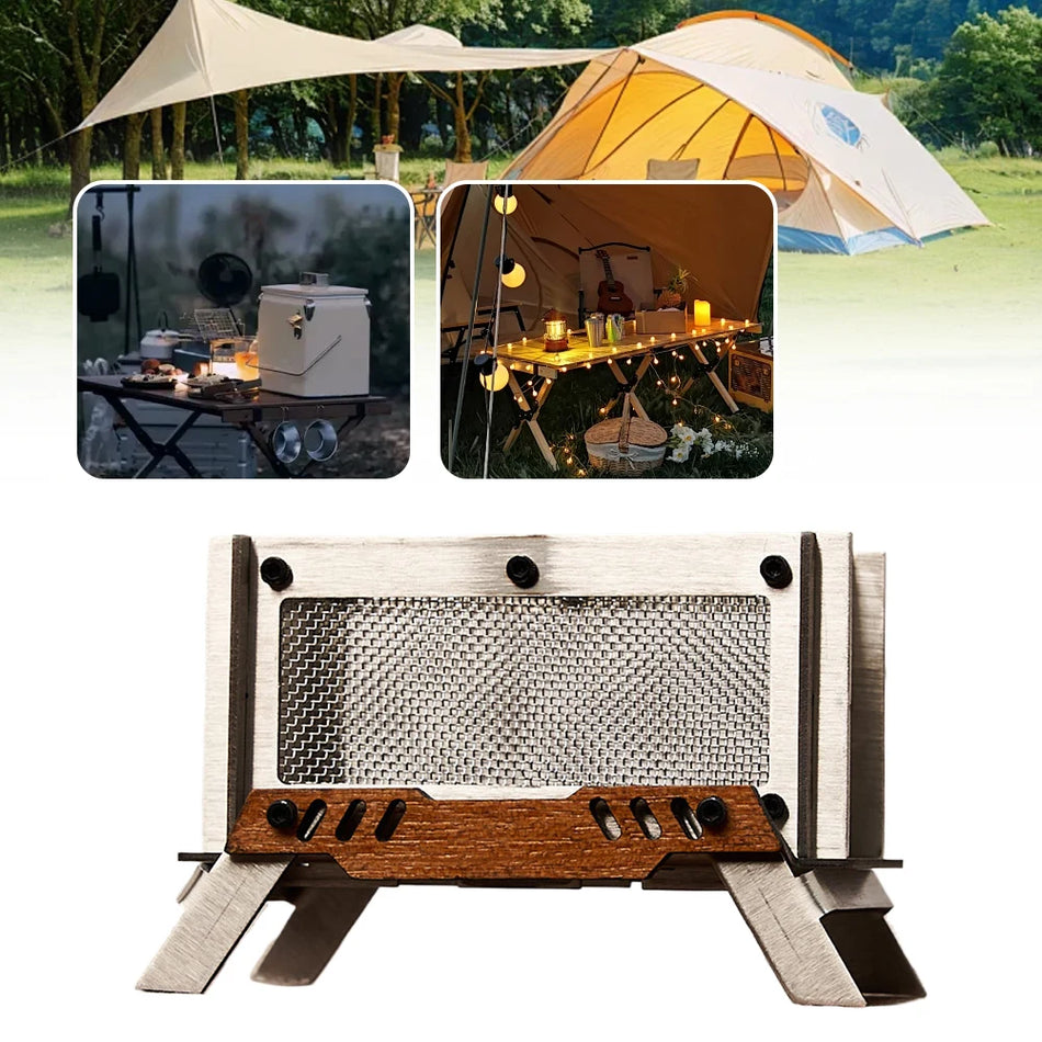 Нержавеющая сталь Кемпинг Ладанница Мини Угольная Печка