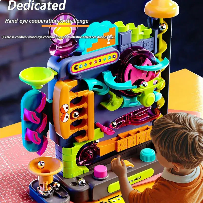 Montessori Educational Rolling Ball Track Toy for Kids Multi-Layer Brain Game by InterCyprus Trading Ltd