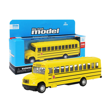 Simulation Alloy Pull Back School Bus &ndash; Interactive Educational Toy 1 pcs with box