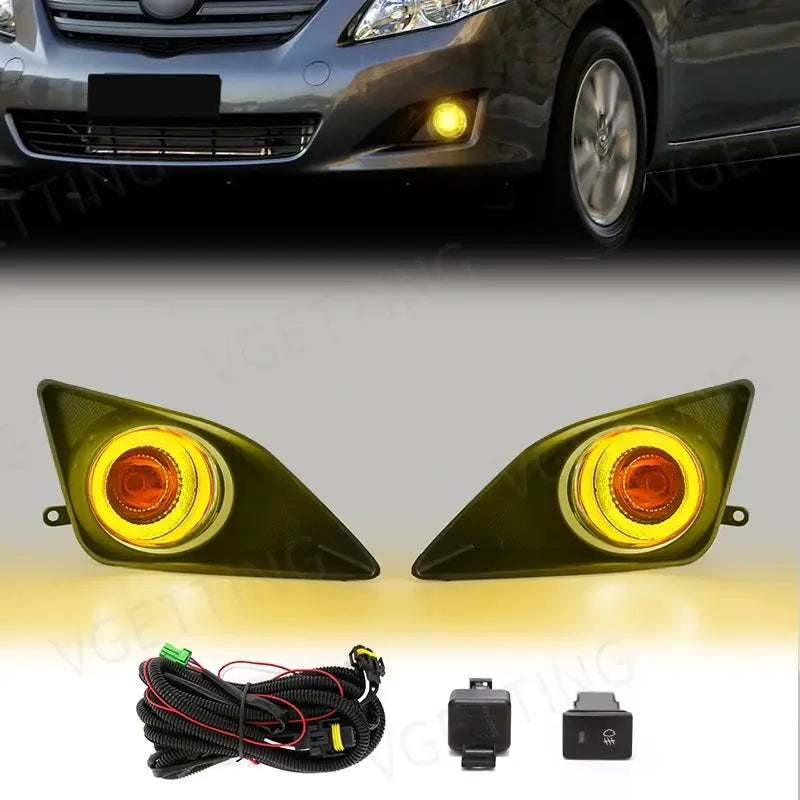 Daytime Running Light DRL Angel Eyes Fog Lamp Led for Toyota Corolla Altis 2008 2009 2010 Driving Light Auto Halogen Daylight by InterCyprus Trading Ltd