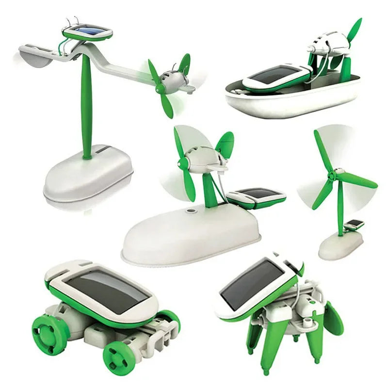 Robot Kits 6 in 1 DIY Solar Robot Science Experiment Creative Physics ...