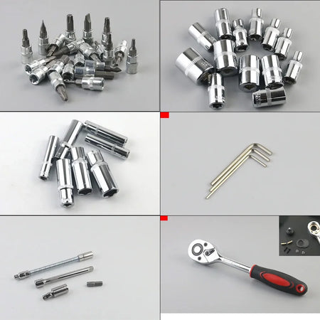 Motorcycle 46pcs 1/4 Drive Socket Set Amagi &ndash; Durable