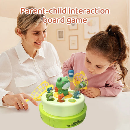 Cartoon Rotating Frog Catcher Toy &ndash; Fun Musical Launching Game