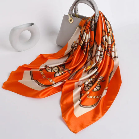 90x90cm Women Scarf &ndash; Luxurious Silk Feeling Elegance 57 / 90X90cm