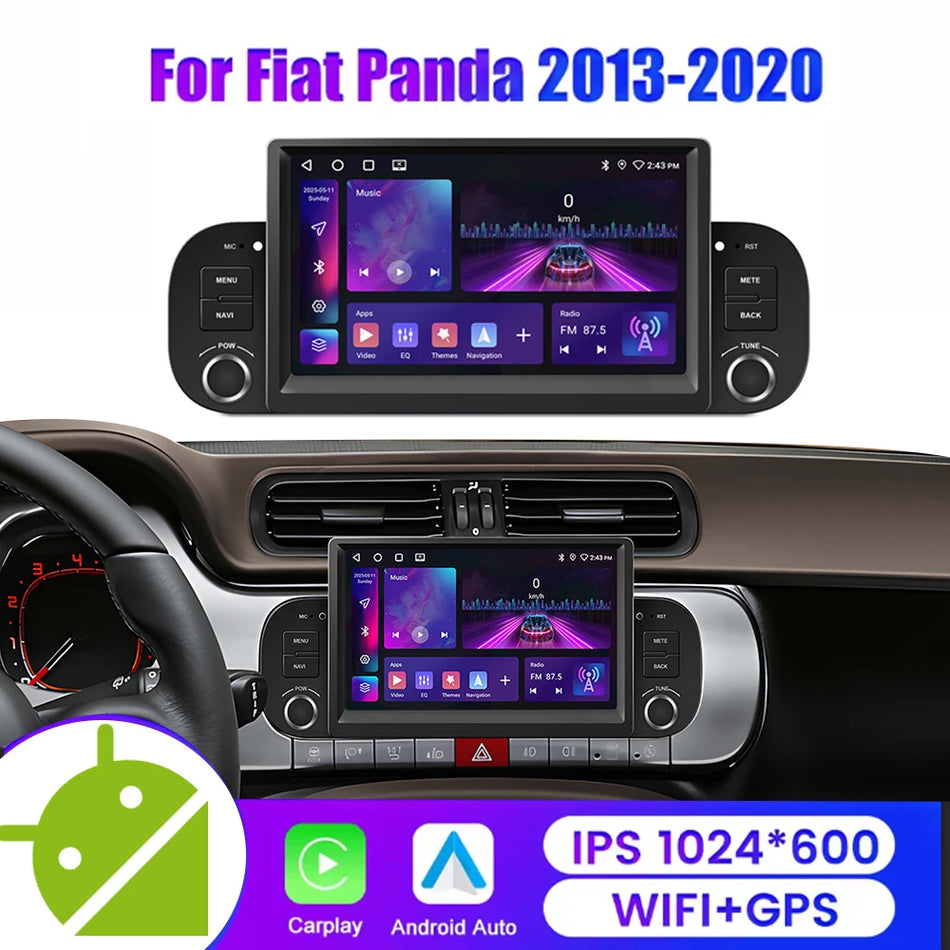 Fiat Panda 2013-2020 Ραδιόφωνο Αυτοκινήτου Android 11 7-Ιντσών με GPS