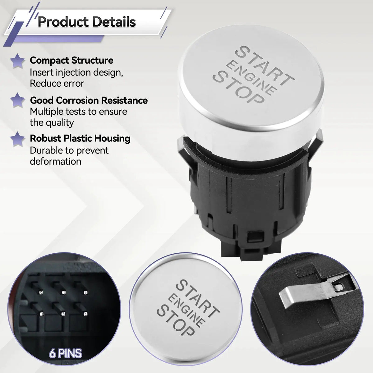 4G1905217A For Audi A6 C7 S6 A7 RS7 2013 2014 2015 2016 2017 2018 Keyless Start Stop Ignition Switch Engine Push Button Starter by InterCyprus Trading Ltd