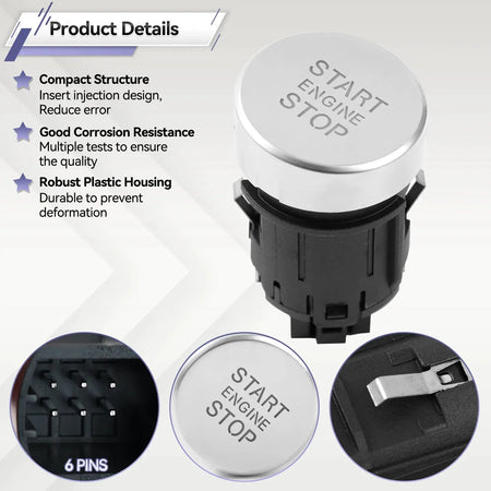 4G1905217A For Audi A6 C7 S6 A7 RS7 2013 2014 2015 2016 2017 2018 Keyless Start Stop Ignition Switch Engine Push Button Starter by InterCyprus Trading Ltd