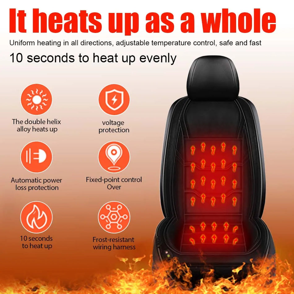 Auton Istuinpehmuste Lämmitetty 12-24V Tesla ja Mercedes, Joutsen Sametti Yhteensopiva