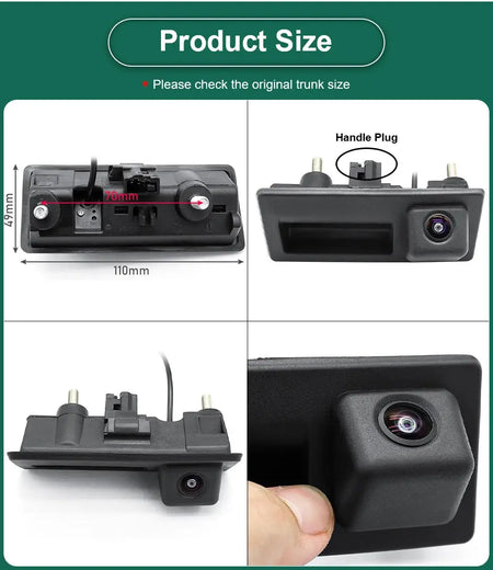 RCD330 Filter Relay CVBS/AHD 720P Car Trunk Handle Rear Camera For VW Golf Passat B7 B6 Tiguan Jetta MK6 Audi A3 A4 A5 Q5 A6 B6 by InterCyprus Trading Ltd