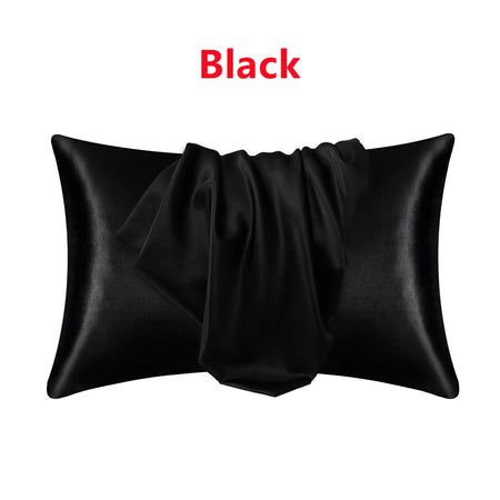 Nordic Pure Emulation Silk Pillowcase &ndash; Luxurious Comfort and Elegant Design Black / 1PCx51x66cm(20x26in)