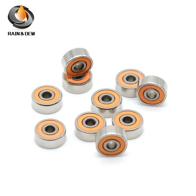 10PCS Stainless Steel Hybrid Ceramic Bearings for Fishing Reels - ABEC7 Rated
