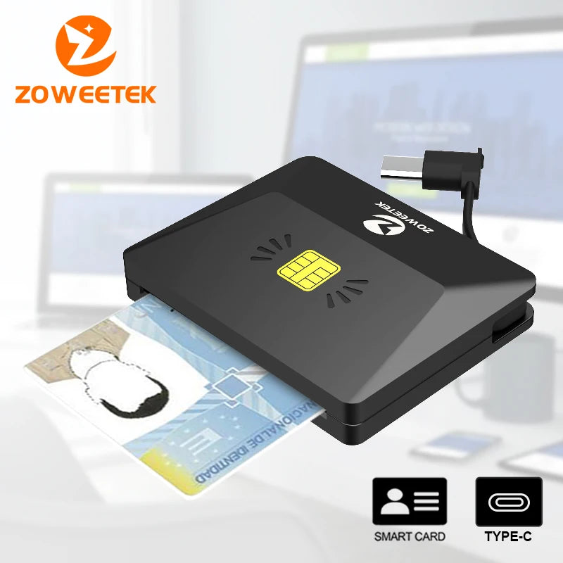 Czytnik kart inteligentnych Type-C kompatybilny z chipami DNI i EMV IC