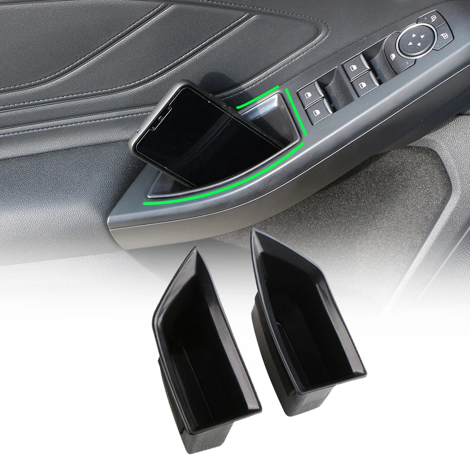 Door Storage Box ABS Front Door Panel Trim For Ford Focus MK4 2019-2022 Fits Left And Right Doors 2 Pack