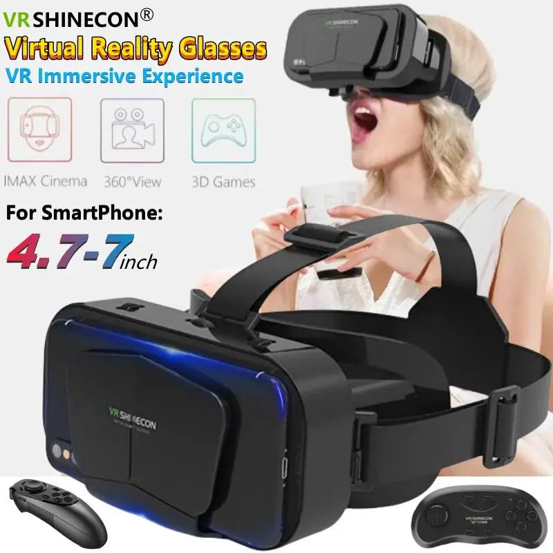 VR Headset For 4.7 To 7 Inch Smartphones With Game Controller by InterCyprus Trading Ltd